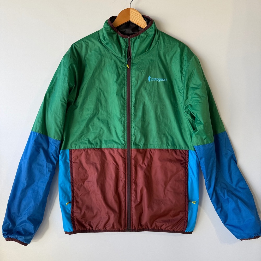 Cotopaxi‎ Teca Calido Hooded Jacket Mens Medium Reversible Green Blue F21496M529